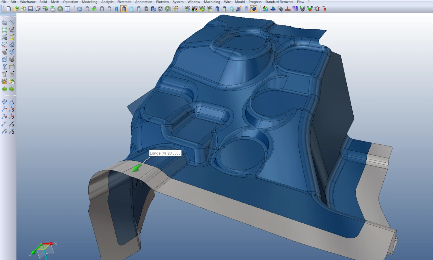 projektowanie CAD modelu wypraski